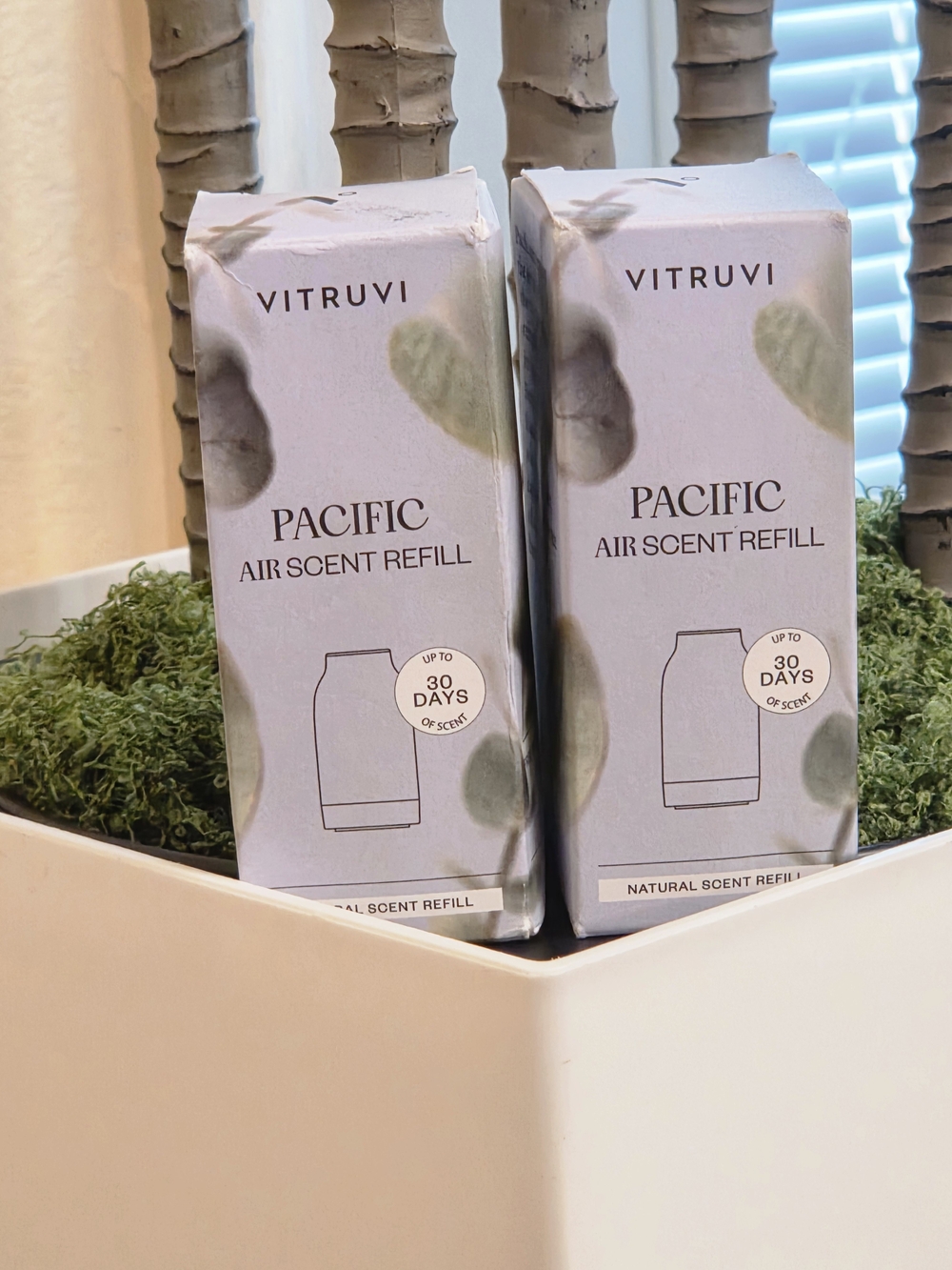 Vitruvi Pacific Air Scent Refill 2-Pack Natural Air Freshener 30 Days Each
